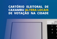CARTÓRIO ELEITORAL DE CAXAMBU ALTERA LOCAIS DE VOTAÇÃO NA CIDADE